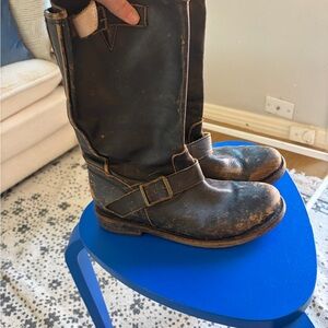 steve madden women’s free bird black leather — 9